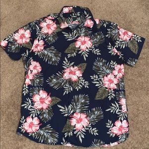 Floral Express short sleeve button up